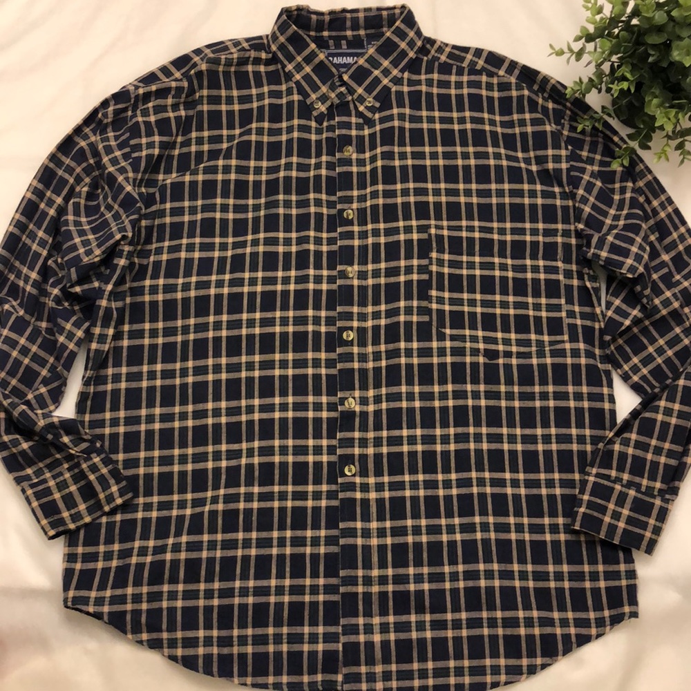 BAHAMA BAY MEN’S•LONG SLEEVE BUTTON DOWN SHIRT